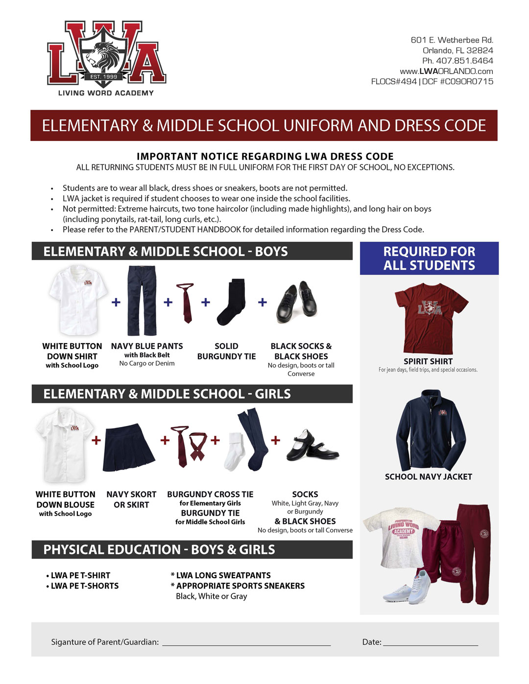 siegel middle school dress code